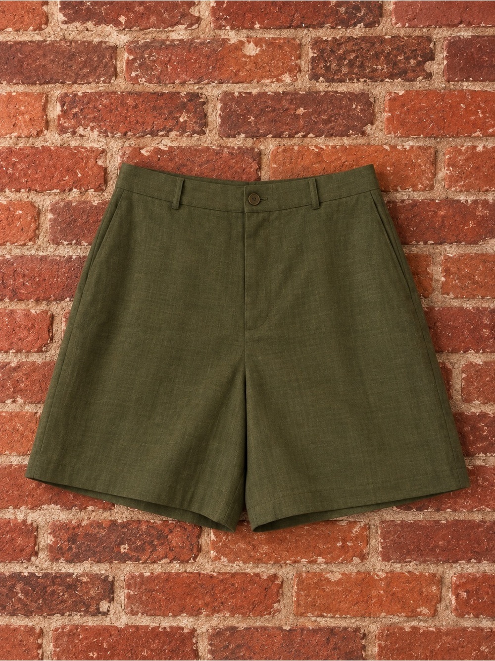 Vintage Giorgio Sant Angelo Linen Blend Blazer Shorts Set Olive Green 12/14 - Picture 6 of 10
